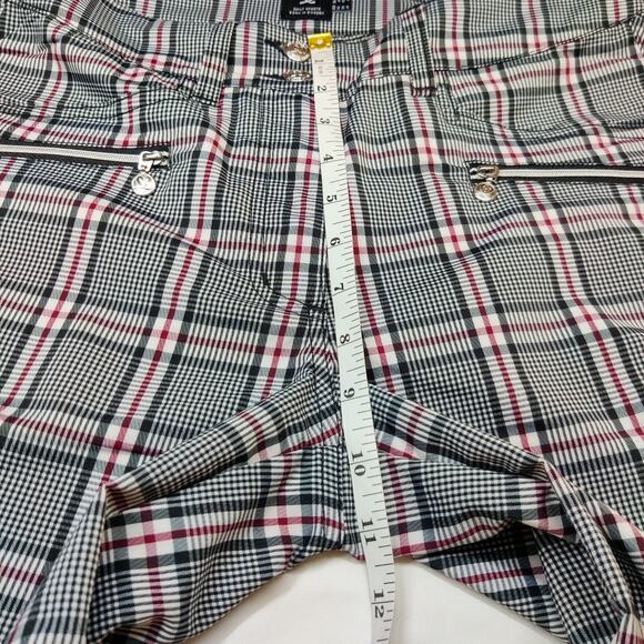 Daily Sports Born in Sweden Golf Pants Black Plaid 6 Technical Sporty Preppy - Picture 11 of 12